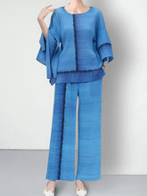HEYFANCYSTYLE Elegant Ladies' Flowy Pleats 2 Piece Suit – Premium Resort Wear